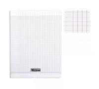 Cahier - A4 (21x29,7cm) - Grands Carreaux - 48 Pages - Polypro - Sans Spirale - Transparent