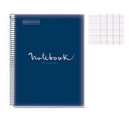 Miquelrius – Cahier A4 Carnet Emotions – 80 feuilles 90 g/m², couv. polypropylène bleu marine