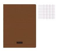 Cahier - A4 - 21x29,7cm - Grands Carreaux - 96 Pages - Polypro - Sans Spirale - Marron