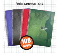 Cahier - A4 (21x29,7cm) - Petits Carreaux - 100 Pages - Couverture En Carton - À Spirale - Clairefontaine - Calligraphe