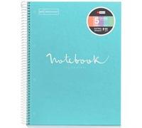 Cahier - A4 (21x29,7cm) - Petits Carreaux - 120 Pages - Couverture En Carton Bleu Ciel - À Spirale - Notebook Miquelrius