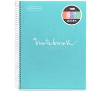 Cahier - A4 (21x29,7cm) - Petits Carreaux - 120 Pages - Couverture En Carton Bleu Ciel - À Spirale - Notebook Miquelrius