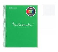 Cahier - A4 (21x29,7cm) - Petits carreaux - 120 pages - couverture en carton vert - à spirale - Miquelrius G