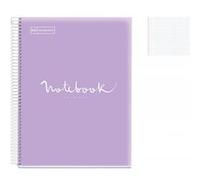 Cahier - A4 (21x29,7cm) - Petits carreaux - 120 pages - couverture en carton violet - à spirale - Miquelrius G
