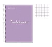 Cahier - A4 (21x29,7cm) - Petits carreaux - 120 pages - couverture en polypro violet - à spirale - Miquelrius Violet G