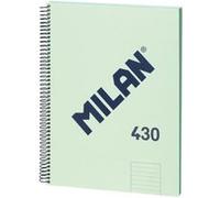 MILAN Cahier A4 série 1918 – couverture rigide, ligné, 80 feuilles – vert
