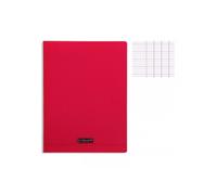 Calligraphe Cahier piqué 8000 POLYPRO A4 48 pages grands carreaux 90 g Rouge