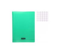Cahier piqué 8000 POLYPRO A4 48 pages grands carreaux 90 g - Vert