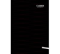 Cahier a4 Sans Spirale Petit Carreaux 180 Pages: Noir - Grand Format - 21 x 29.7 Cm - Couverture Souple - 90 Feuilles Sans Marge - Idéal pour L'école, Travail, Dessin, et ...