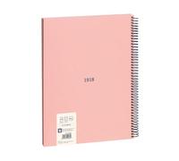 MILAN® Cahier A4 avec couverture rigide, quadrillage 5 x 5 mm, 80 feuilles, papier de 95 g/m², série 1918, rose