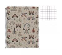 Cahier - A5 14,8x21(Cm) - Petits Carreaux - 80 Pages - Couverture En Carton - À Spirale - Miquelrius