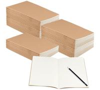 Cahier A5, 50 feuilles - 72 pages vierges - Cahier en carton kraft - Couverture marron - Idéal pour l'écriture créative, le croquis - Carnets