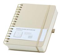Cahier A5,Cahier Spirale a5,Carnet de notes,Bloc Note,Carnet Spirale,Ligné,HOMEMARS, 240 Pages, 100 g/m², 14,8 x 21 cm, ivoire, Couverture en cuir, Bloc-notes pour femmes, Hommes, Travail, Bureau