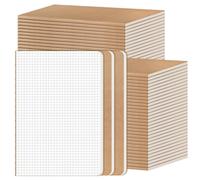 Cahier A5 quadrillé, 52 feuilles, couverture en papier kraft, papier de qualité supérieure de 80 g/m² pour l'écriture, la planification et l'organisation, idéal pour l'école, le bureau ou les voyages