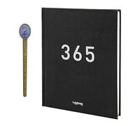 Cahier A5 vierge, avec planificateur, pages vierges lignées, organiseur personnel 365 jours Noir Noir