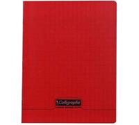 Calligraphe Cahier piqué 8000 POLYPRO 17x22 cm 48 pages grands carreaux 90 g Rouge