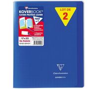 Cahier agrafé - CLAIREFONTAINE - Koverbook - Lot de 10 - 17x22 cm - 96 pages grands carreaux