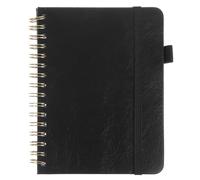 Cahier Alphabétique à Spirale Rechargeable avec Onglets, Noir, Papier | Index Alphabétique, Porte-stylo Intégré, Maintien des Adresses et Mots de Passe, Usage Bureau et Voyage