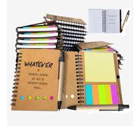 Cahier avec stylo, 60 feuilles, couleur marron, coffret de 42 pièces