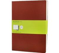 Cahier blanc tres grand format couv. souple carton rouge x3 Rouge G