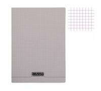 Calligraphe 18336C Un Cahier Agrafé Gris (une Marque de Clairefontaine) - A4 21x29,7 cm - 96 Pages Petits Carreaux - Papier Blanc 90 g - Couverture Polypro Transparent