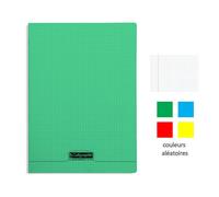 Clairefontaine – Cahier piqué 8000 Polypro – 24x32 cm 48 p. petits carreaux 90 g – Assortis