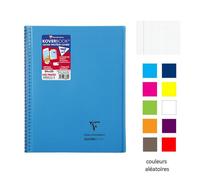 Clairefontaine 386601C Un Cahier à Spirale Koverbook - 24x32 cm - 160 Pages Petits Carreaux avec Marge - Papier Blanc 90 g - Couverture Polypro Couleur Aléatoire