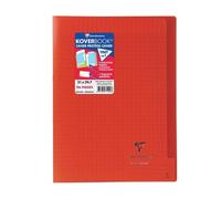 Cahier - CLAIREFONTAINE - Koverbook - 96 pages - 21 x 29,7 cm - 90 g - Rouge
