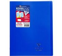 Clairefontaine Cahier Koverbook 96 pages grands carreaux 24 x 32 cm bleu marine