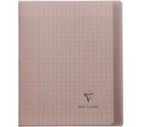 Cahier piqué Koverbook 17x22cm 96 pages grands carreaux couverture polypropylène transparent - Gris
