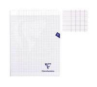 Clairefontaine Cahier piqué Mimesys 24 x 32 cm Grands carreaux 96 pages Bleu