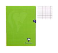 Clairefontaine - Cahier piqué Mimesys - 24 x 32 cm - grands carreaux - 96 pages - vert