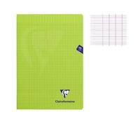 Clairefontaine Cahier piqué Mimesys A4 21 x 29,7 cm grands carreaux 96 pages vert