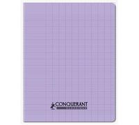 Cahier conquerant poplypropylene papier velin extra pastel 17x22 cm 96 pages piqure 90g seyes lila