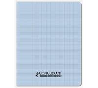 Conquerant Cahier polypropylène papier vélin 17x22 cm 96 p. 90 g piqûre bleu pastel