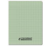 Cahier conquerant poplypropylene papier velin extra pastel 17x22 cm 96 pages piqure 90g seyes vert