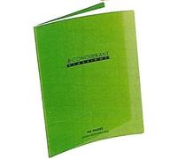 Conquerant - Cahier Classique 24 x 32 cm - Grands carreaux Seyès 96 pages - Couverture polypro vert