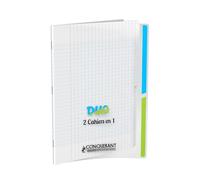 Conquerant Cahier 2 sections Classique agrafé 240x320 mm 96 pages 90 g Seyes polypro incolore