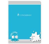 Cahier Conquerant 7 Agrafe 170X220 32P 70G Double Ligne 3/10 Assorti