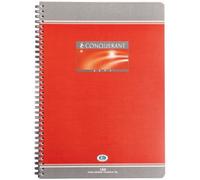 Conquérant Cahier spirale Sept 21 x 29,7 cm – grands carreaux – 180 pages