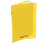 Conquerant Cahier Classique 24x32 cm Grands Carreaux Seyès 140 pages agrafées Polypro Jaune 90 g