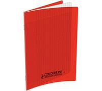 Cahier - CONQUERANT - Classique - 140 pages - Seyès 90 g - Couverture polypropylène rouge - A4