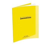 Conquerant Cahier A4 (210 x 297 mm) Seyès – Couverture polypropylène, Piqûres, Grands carreaux Jaune