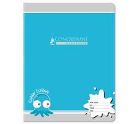 Cahier Conquerant Classique Agrafe 170X220 32P 90G Double Ligne 3/10 Assorti