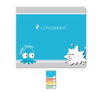 Cahier - CONQUERANT - Maternelle agrafé 17x14,7cm - 24 pages - DoubleLigne 5mm - Coloris aléatoire