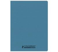 Cahier conquerant poplypropylene indechirable et lavable recycle 24x32 cm 96 pages seyes piqure 90g