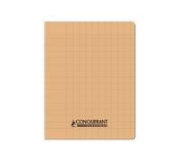 Cahier conquerant poplypropylene papier velin extra pastel 17x22 cm 96 pages piqure 90g abricot