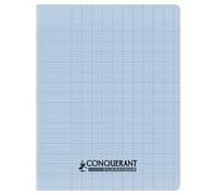 Cahier conquerant poplypropylene papier velin extra pastel 17x22 cm 96 pages piqure 90g bleu pastel