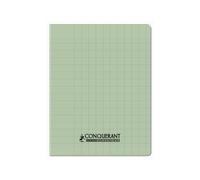 Cahier conquerant poplypropylene papier velin extra pastel 17x22 cm 96 pages piqure 90g seyes vert
