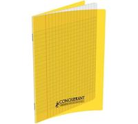 Cahier - CONQUERANT - Seyès - 48 pages - 90 g/m² - Couverture polypropylène jaune - 17 x 22 cm